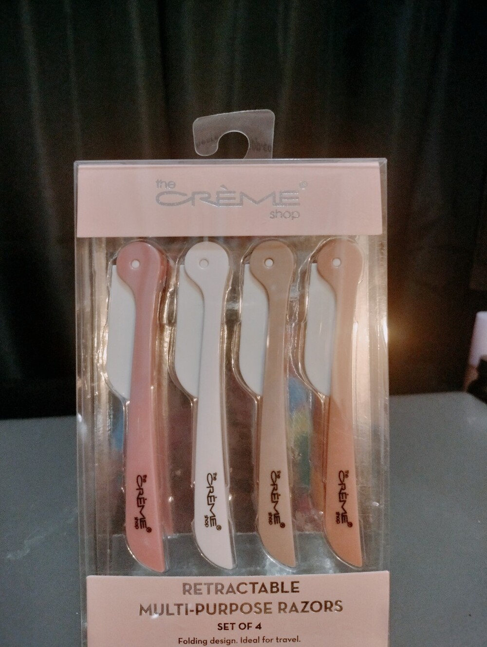 The Crème Shop Retractable Multi-Purpose Razors - Pink, White, Beige (Set of 4)